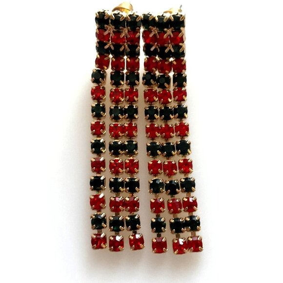 NEW PEACOCK SANTA RHINESTONE CHOKER, BRACELET & EARRINGS HOLIDAY - Picture 9 of 9